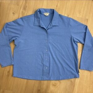 Royal Robbins Womens Polo Long Sleeve XL Blue Polyester Lycra Spandex RN 54226